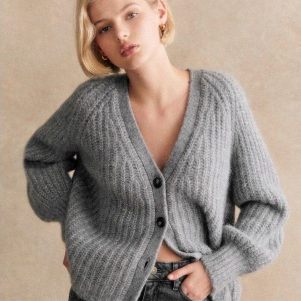 Sezane Basile Cardigan - Grey XXS